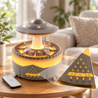 Nawilżacz powietrza RGB UFO parowy aromaterapia grzybek 200 ML pilot cichy nawilżacz parowy 15.6 w