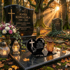 Znicz solarny Dedykacją lampka na Cmentarz Grób Lampion Dłonie LED dekoracja nagrobna, pamięci bliskich, wysokość 14,5
