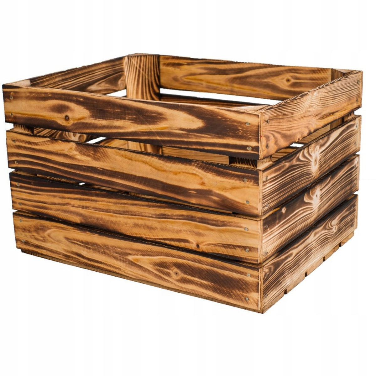 Skrzynka drewniana 50x40x30cm kosz prezentowy doniczka organizer dekoracja pojemnik na drobiazgi, 60 l, w kolorze