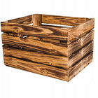 Skrzynka drewniana 50x40x30cm kosz prezentowy doniczka organizer dekoracja pojemnik na drobiazgi, 60 l, w kolorze