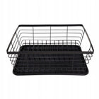 Suszarka ociekacz do naczyń 36,3x30,2x14,5 cm czarny, KH-1355 Kinghoff metalowa jednopoziomowa kratka kuchenna na