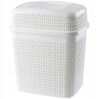 Kosz na śmieci łazienkowy 5l biały do łazienki WC śmietnik uchylny z klapą pojemnik na odpady plastikowy 22x26 cm