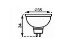 Żarówka halogenowa MR11 35W 35mm 12V GU4 halogen 390lm biała ciepła 3000K do opraw punktowych, reflektorowa