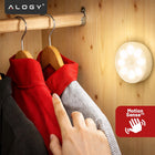Lampka lampa LED czujnik ruchu zmierzchu nocna do szafy garderoby światło okrągłe oczko 3000K 80 lm zestaw 3 sztuki