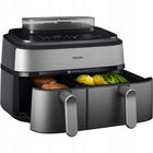 Frytkownica beztłuszczowa Airfryer Philips NA555/00 9l 2750W dwa kosze srebrny/szary