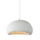 Lampa sufitowa nowoczesna 40cm 12W żarówka E27 styl japandi wabi-sabi wisząca, biały klosz z tworzywa, 1 punkt świetlny