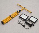 Zestaw Statyw Lampa Robocza Naświetlacz Budowlany 2x 100W LED + przewód do warsztatu garażu i pracy w terenie IP65
