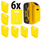 6x UCHWYT ŚCIENNY NA BATERIE DeWALT XR 18V 20V 54V DO BATERII wieszak montażowy do akumulatorów, organizer warsztatowy