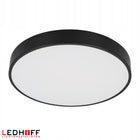 Lampa sufitowa Plafon LED ściemniany 40cm okrągły Czarny pilot panel salon do pokoju dziennego, neutralna barwa biała