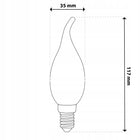 6x żarówka LED E14 filament klasa a 2,2W 470LM = 40W 4000K 360° świeca do żyrandola i kinkietu, neutralne białe