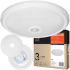 Plafon z czujnikiem ruchu i zmierzchu 360° lampa sufitowa LED 12W oprawa okrągła neutralna biel 4000K 800 lm