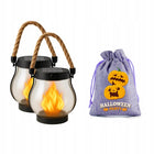 2PCS LAMPA OGRODOWA FLICKERING FLAME – ŁADOWANIE SŁONECZNE I PRZEZ USB lampion dekoracyjny z efektem płomienia, ozdoba