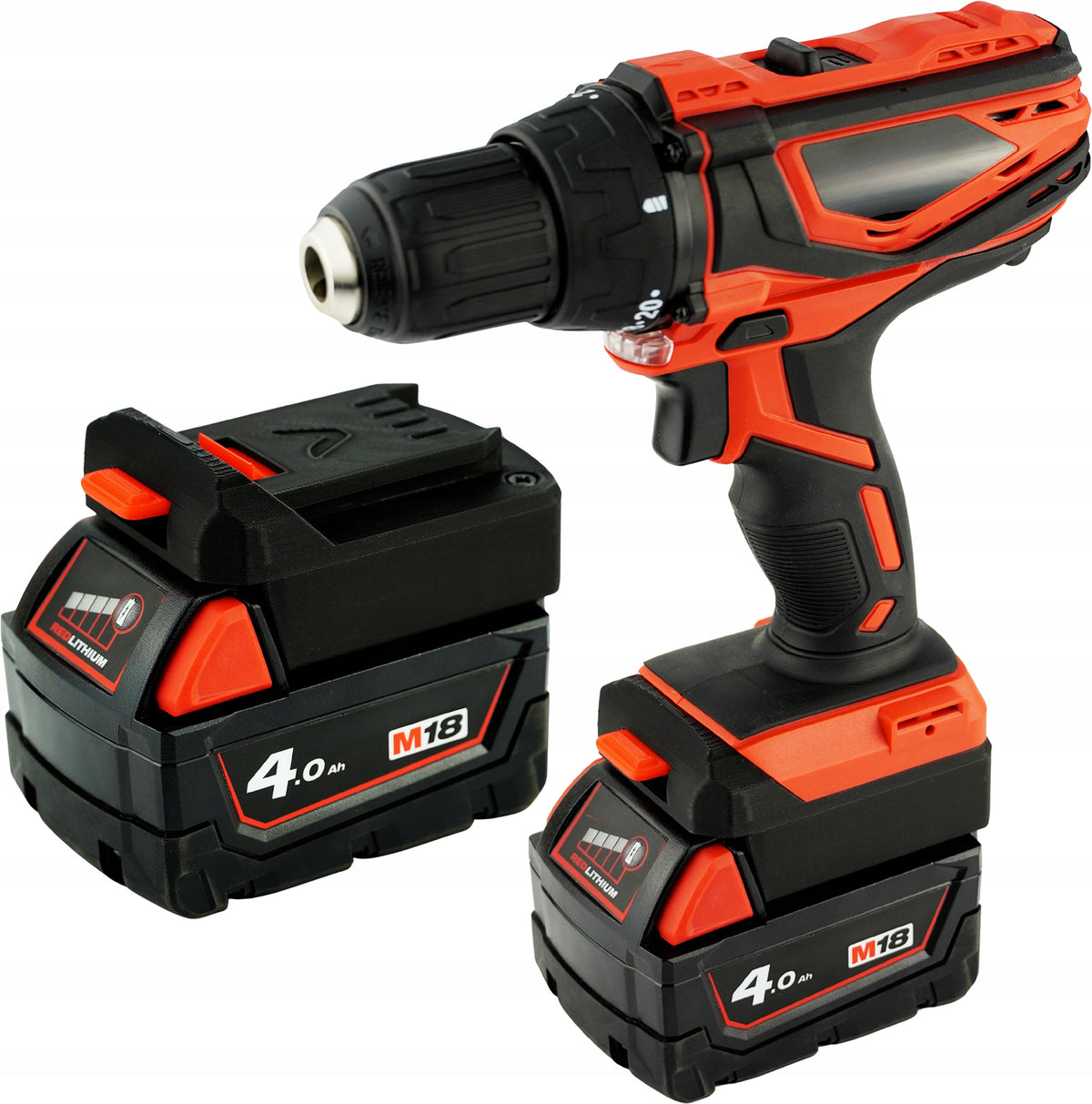 Adapter Baterii Milwaukee M18 Do Narzędzi Yato 18V Przejściówka Przejście łącznik akumulatorowy, złącze zasilające