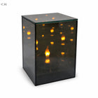 Lampion lustrzany znicz nagrobkowy 3D lampiony LED ruchomy płomień 15 CM dekoracja na grób, ozdoba cmentarna, światło