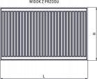 GRZEJNIK STALOWY C11 702W 60x60cm BOCZNY JEDNOPANELOWY BIAŁY DIAMOND 600 mm grzewcza