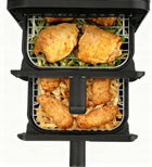 Frytkownica beztłuszczowa 2x5,5L 11l AIR fryer pionowa 2460W czarny