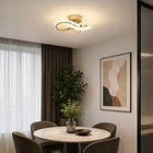 Nowoczesna Złota Lampa Sufitowa LED Żyrandol do Salonu 22W 4500K oprawa wisząca aluminiowa neutralne światło 25 cm