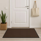 Wycieraczka do butów domu pod drzwi wejściowa duża gumowa mocna 60X90 cm mata tekstylna PVC brązowa wewnętrzna 7 mm
