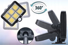 Lampa LED z panelem słonecznym sterowana pilotem z detekcją ruchu zmierzchu naświetlacz zewnętrzny 1200 lm IP65 4500 K