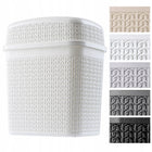 Kosz na śmieci łazienkowy 5l biały do łazienki WC śmietnik uchylny z klapą pojemnik na odpady plastikowy 22x26 cm