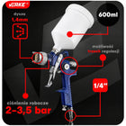 Pistolet lakierniczy do malowania malarski hvlp dysza 1,4mm zbiornik 600ml zasilany sprężarką, do farb, ciśnienie