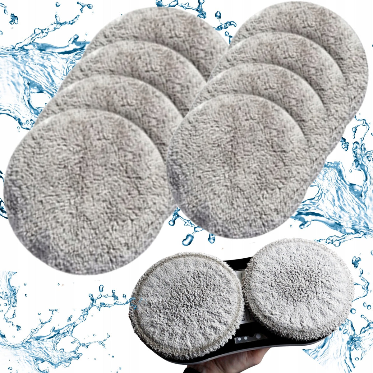 8x wymienne nakładki ścierki do myjki okien DH line clean deluxe clean ONE wkłady, akcesoria, szyby, czyszczenie