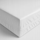 Prześcieradło z gumką 100% bawełna oeko-tex grube miękkie białe 90X200 na materac do 35 cm, do łóżka jednoosobowego