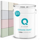 Farba ceramiczna ceramic 16 kolorów 10l ścienna zmywalna do ścian sufitów matowa, do malowania pomieszczeń, wydajność 7