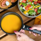 Zestaw garnków z odpinaną rączką na GAZ Konighoffer Spinel Black 4 el aluminiowe naczynia non-stick do kuchni
