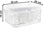 Koszyk wiklinowy dekoracyjny koszyczek pojemnik organizer łazienkowy 30 cm 9 l brązowy