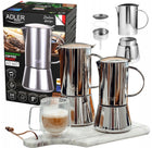 Kawiarka zaparzacz do kawy espresso 620ml 10 filiżanek indukcja GAZ stal klasyczna 620 ml 0 w srebrny stal nierdzewna