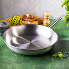 Duża Patelnia stalowa 28cm kinghoff stal 21CT indukcja gastronomiczna Gaz do smażenia, nierdzewna, do piekarnika i