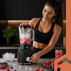 Blender Kielichowy Szklany Kruszy Lód Smoothie Miksuje 1200W + 2x Bidony