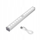 LAMPKA LAMPA LED Z CZUJNIKIEM RUCHU ZIMNE ŚWIATŁO 6000K BEZPRZEWODOWA oprawa do szafy i garderoby, na schody, moc 2 W