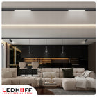 Lampa LED liniowa szynowa magnetyczna Reflektor 18W czarny 45cm 3 barwy CCT oprawa do szynoprzewodu, do salonu, kuchni