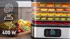Suszarka spożywcza do grzybów owoców warzyw ziół cicha timer 5 sit 400W dehydrator żywności regulacja temperatury