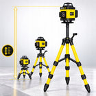 Poziomica laserowa krzyżowa 16 linii laser 4D 360 statyw walizka zestaw PRO niwelator budowlany, zielona wiązka, zasięg