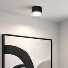 Oprawa Halogenowa GX53 Lampa Sufitowa TUBA LED Natynkowa Ryflowana czarny plafon punktowy okrągły do wnętrz
