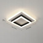 Lampa Sufitowa Plafon LED Czarna Kwadratowa Natynkowa Nowoczesna 30W 4500K oprawa oświetleniowa 30 cm ze zintegrowanym