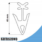 Karnisz szyna sufitowa aluminiowa podwójna z osłoną 200 cm żabka/agrafka prowadnica do firan i zasłon, dwutorowa