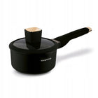 Zestaw garnków indukcja komplet patelnia z pokrywką rondelek Black Rose 10 elementów, aluminium, powłoka non-stick, na