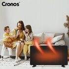 Grzejnik elektryczny 2000W konwektorowy z termostatem energooszczędny WiFi ogrzewacz pokojowy czarny 725x375 mm