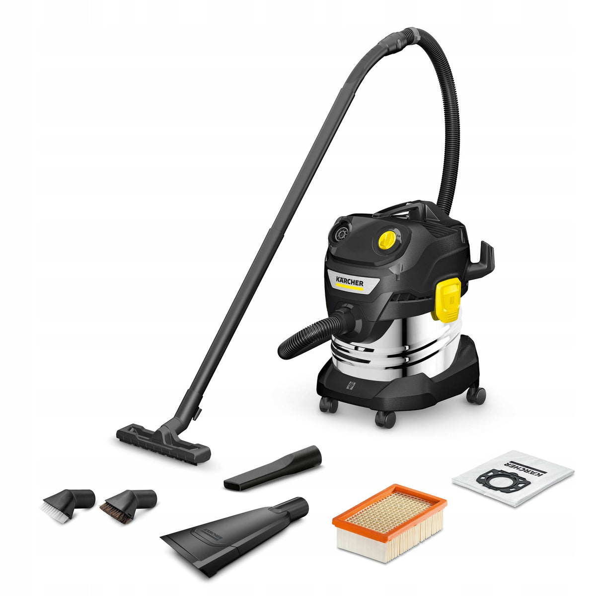 Odkurzacz warsztatowy Karcher WD 4 S Go Further 1.628-262.0 przemysłowy, 1100 w, przepływ 55 l/s, zasilanie sieciowe