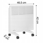 Grzejnik Elektryczny Konwektorowy ścienny Termostat ENERGOOSZCZĘDNY 1000W 465 mm 420 mm grzewcza biały