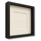 Ramka głęboka box 3D 24,5x24,5 cm do rękodzieła mchu na zdjęcia czarna oprawa przestrzenna MDF, ekspozytor suszonych