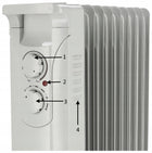 Grzejnik OLEJOWY elektryczny 9 żeber termostat DEDRA 2000W OLEJAK nawiew 16 mm 67 mm grzewcza biały