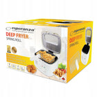 Frytkownica esperanza spring roll 2.5l 1800W regulacja temperatury AGD tradycyjna 1800 w biały