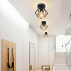 LAMPA DAMENT SUFITOWA PLAFON LOFT KLOSZ DIAMENTOWA E27 zwis metalowy czarny do salonu i kuchni, 1 punkt świetlny, maks