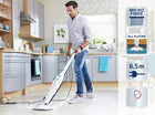 Mocny elektryczny MOP parowy odkurzacz składany 1200W 400ml zestaw parownica do podłóg, nagrzewanie 30 s, przewód 7 m