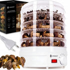 Suszarka do grzybów i owoców duża do warzyw ziół mięs mocna wydajna dehydrator żywności 600 w 5 sit regulacja